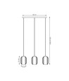 Verdi 3 Svart/Opal pendellampa - Ø15 cm, E27, 230V, utan ljuskälla