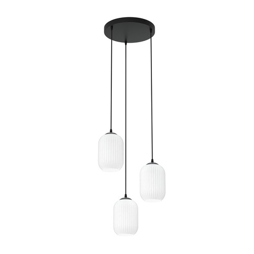 Verdi 3 Svart Prem Opal pendellampa - Ø15 cm, E27, 230V, utan ljuskälla.