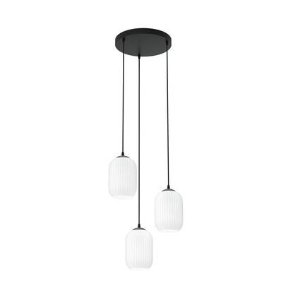 Verdi 3 Svart Prem Opal pendellampa - Ø15 cm, E27, 230V, utan ljuskälla.
