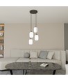 Verdi 4 Svart Prem Opal pendellampa - Ø15 cm, E27, 230V, utan ljuskälla