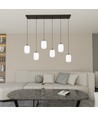 Verdi 6 Svart/Opal pendellampa - Ø15 cm, E27, 230V, utan ljuskälla