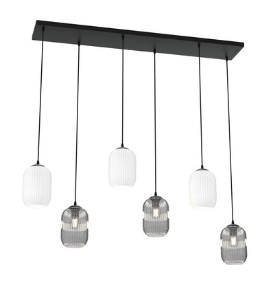 Verdi 6 Svart Mix pendellampa - Ø15 cm, E27, 230V, utan ljuskälla