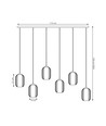 Verdi 6 Svart Mix pendellampa - Ø15 cm, E27, 230V, utan ljuskälla