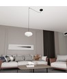 Origo 1 Svart/Opal pendellampa - Ø30 cm, E27, 230V, utan ljuskälla
