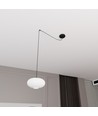 Origo 1 Svart/Opal pendellampa - Ø30 cm, E27, 230V, utan ljuskälla