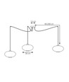 Origo 3 Svart/Opal pendellampa - Ø30 cm, E27, 230V, utan ljuskälla