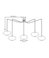 Origo 5 Svart/Opal pendellampa - Ø30 cm, E27, 230V, utan ljuskälla