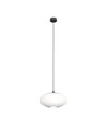 Coco 1 Svart/Opal pendellampa - Ø30 cm, E27, 230V, utan ljuskälla