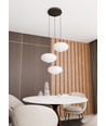 Coco 3 Svart Prem Opal pendellampa - Ø30 cm, E27, 230V, utan ljuskälla
