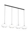 Coco 4 Svart/Opal pendellampa - Ø30 cm, E27, 230V, utan ljuskälla