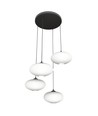 Coco 4 Svart Prem Opal pendellampa - Ø30 cm, E27, 230V, utan ljuskälla