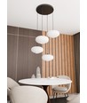 Coco 4 Svart Prem Opal pendellampa - Ø30 cm, E27, 230V, utan ljuskälla
