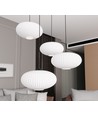 Coco 4 Svart Prem Opal pendellampa - Ø30 cm, E27, 230V, utan ljuskälla