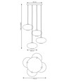 Coco 4 Svart Prem Opal pendellampa - Ø30 cm, E27, 230V, utan ljuskälla