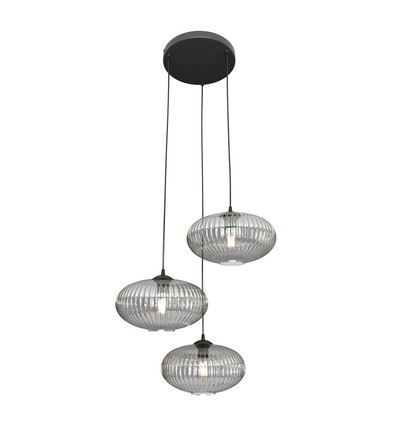 Coco 3 Svart Prem Grafit pendellampa - Ø30 cm, E27, 230V, utan ljuskälla
