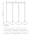 Coco 4 Svart/Grafit pendellampa - Ø30 cm, E27, 230V, utan ljuskälla