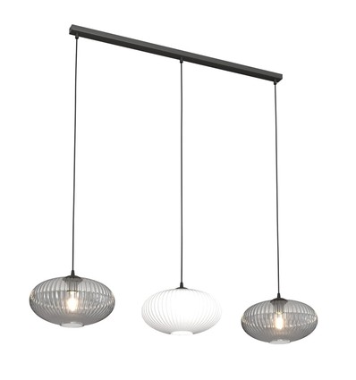 Coco 3 Svart Mix pendellampa - Ø30 cm, E27, 230V, utan ljuskälla