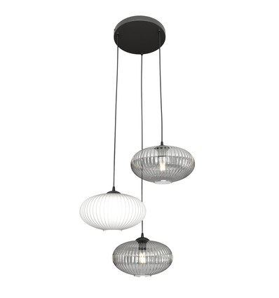 Coco 3 Svart Prem Mix pendellampa - Ø30 cm, E27, 230V, utan ljuskälla