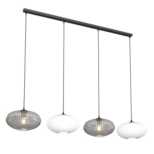 Coco 4 Svart Mix pendellampa - Ø30 cm, E27, 230V, utan ljuskälla