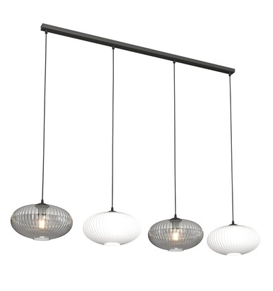 Coco 4 Svart Mix pendellampa - Ø30 cm, E27, 230V, utan ljuskälla