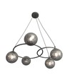 Libra 5 Svart/Grafit pendellampa - Ø15 cm, E14, 230V, utan ljuskälla