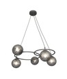 Libra 5 Svart/Grafit pendellampa - Ø15 cm, E14, 230V, utan ljuskälla