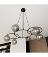 Libra 6 Svart/Grafit pendellampa - Ø15 cm, E14, 230V, utan ljuskälla