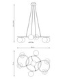 Libra 6 Svart/Grafit pendellampa - Ø15 cm, E14, 230V, utan ljuskälla