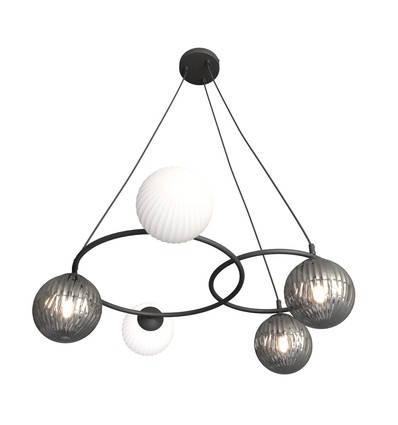 Libra 5 Svart Mix pendellampa - Ø15 cm, E14, 230V, utan ljuskälla