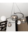 Libra 5 Svart Mix pendellampa - Ø15 cm, E14, 230V, utan ljuskälla