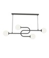 Atria 4 Svart/Opal pendellampa - Ø15 cm, E14, 230V, utan ljuskälla