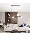 Atria 4 Svart/Opal pendellampa - Ø15 cm, E14, 230V, utan ljuskälla