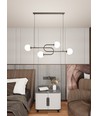 Atria 4 Svart/Opal pendellampa - Ø15 cm, E14, 230V, utan ljuskälla