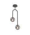 Atria 2 Svart/Grafit pendellampa - Ø15 cm, E14, 230V, utan ljuskälla