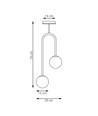 Atria 2 Svart/Grafit pendellampa - Ø15 cm, E14, 230V, utan ljuskälla