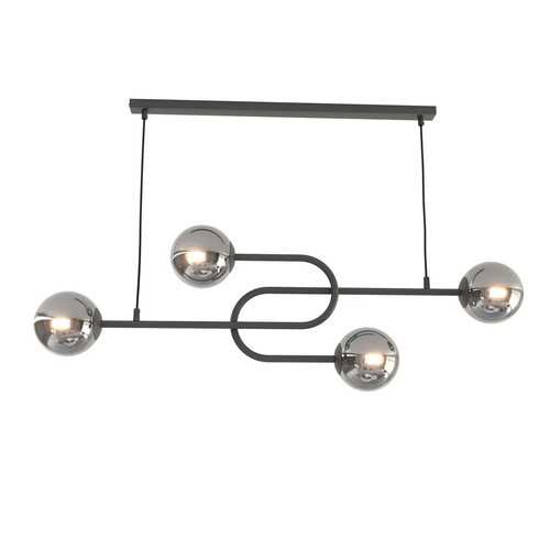 Atria 4 Svart/Grafit pendellampa - Ø15 cm, E14, 230V, utan ljuskälla