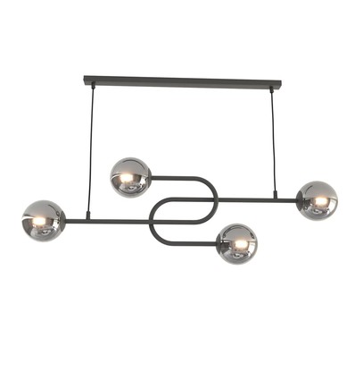 Atria 4 Svart/Grafit pendellampa - Ø15 cm, E14, 230V, utan ljuskälla