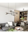 Atria 4 Svart/Grafit pendellampa - Ø15 cm, E14, 230V, utan ljuskälla