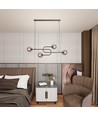 Atria 4 Svart/Grafit pendellampa - Ø15 cm, E14, 230V, utan ljuskälla