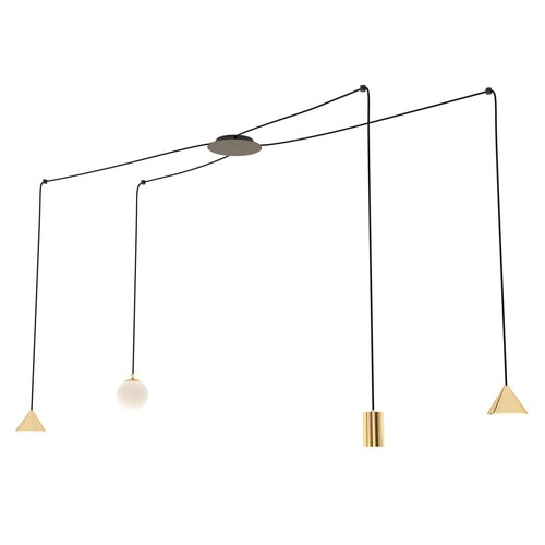 Fuji 4 Guld pendellampa - E14 & GU10 & GX53, 230V, utan ljuskälla