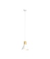 Rosa 1 Vit pendellampa - Ø16 cm, E27, 230V, utan ljuskälla