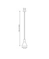 Rosa 1 Vit pendellampa - Ø16 cm, E27, 230V, utan ljuskälla