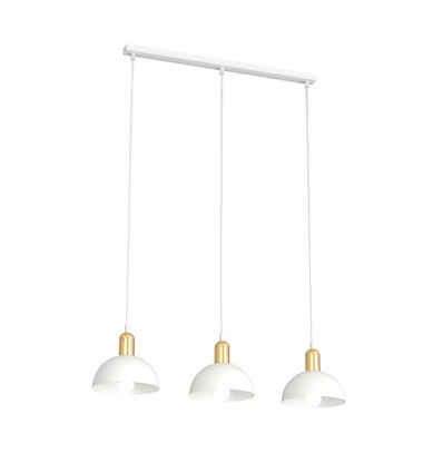 Moto 3 Vit pendellampa - Ø18 cm, E14, 230V, utan ljuskälla