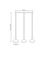 Moto 3 Vit pendellampa - Ø18 cm, E14, 230V, utan ljuskälla