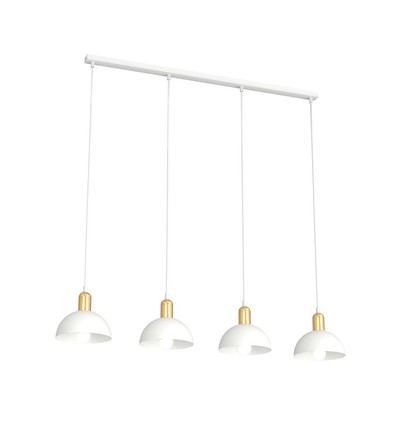 Moto 4 Vit pendellampa - Ø18 cm, E14, 230V, utan ljuskälla