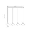 Moto 4 Vit pendellampa - Ø18 cm, E14, 230V, utan ljuskälla