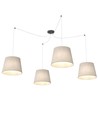 Ascot 4 Beige pendellampa - Ø38 cm, E27, 230V, utan ljuskälla
