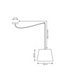 Ascot 1 Grå pendellampa - Ø38 cm, E27, 230V, utan ljuskälla