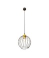 Nando 1 Svart/Guld pendellampa - Ø24 cm, E27, 230V, utan ljuskälla
