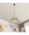 Nando 1 Svart/Guld pendellampa - Ø24 cm, E27, 230V, utan ljuskälla
